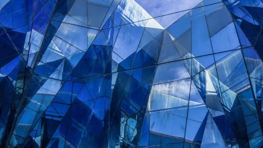 Glass building