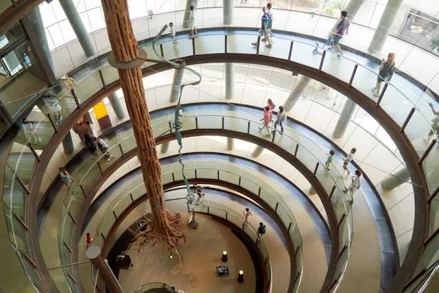 Interior balcony in a building